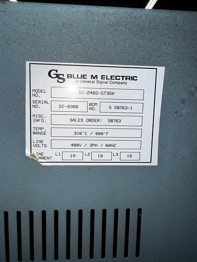 Used 36"W x 48"H x 24"L, Blue M DC-246G-ST350 Cabinet Oven, 600°F, Stainless Interior