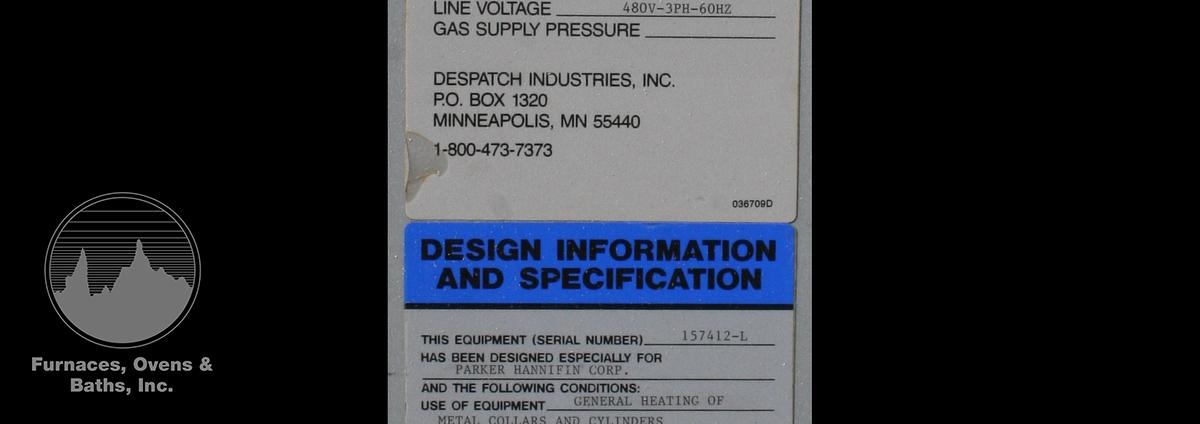 Used 25"W x 25"H x 25"L Despatch VRC1-90-1E Cabinet Oven, 500°F, Electric