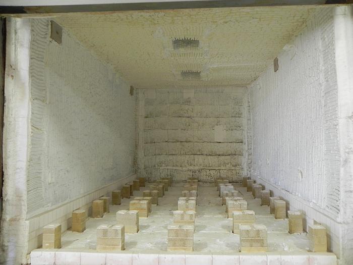 Used 108"W x 84"H x 156"L (13'), American Kiln, 2200-F, Gas Fired, Car Bottom, Dual Cars