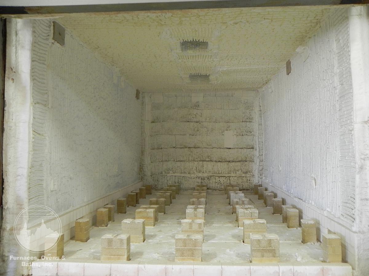 Used 108"W x 84"H x 156"L (13'), American Kiln, 2200-F, Gas Fired, Car Bottom, Dual Cars