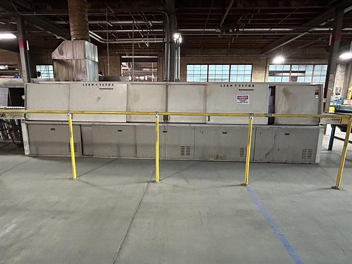 Used 36"W x 14" High Ransohoff Lean Veyor, Electric, Wash, Rinse and Blow-Off