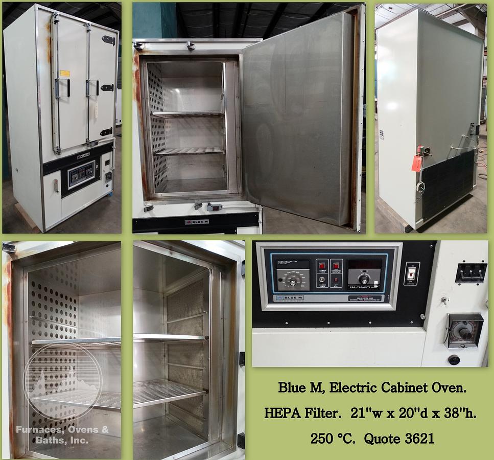 Used 21"W x 38"H x 20"L Blue M DCC-336F Inert Gas Clean Room Cabinet Oven, 500°F, Electric