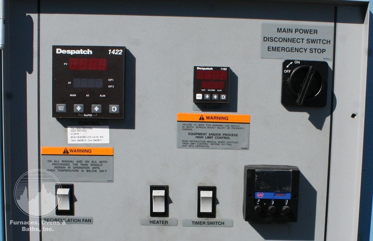 Used 25"W x 25"H x 25"L Despatch VRC1-90-1E Cabinet Oven, 500°F, Electric