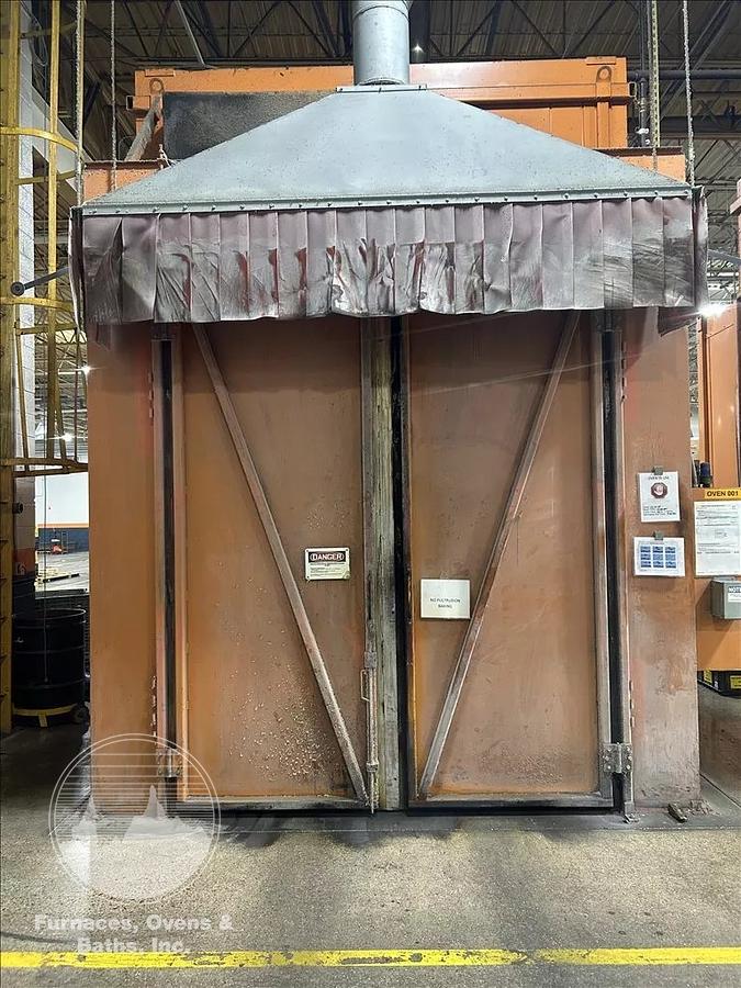 Used 96"W x 120"H x 144"L, Wisconsin Walk-In Oven SWH-81210-G, 500°F, Gas Fired w/Carts