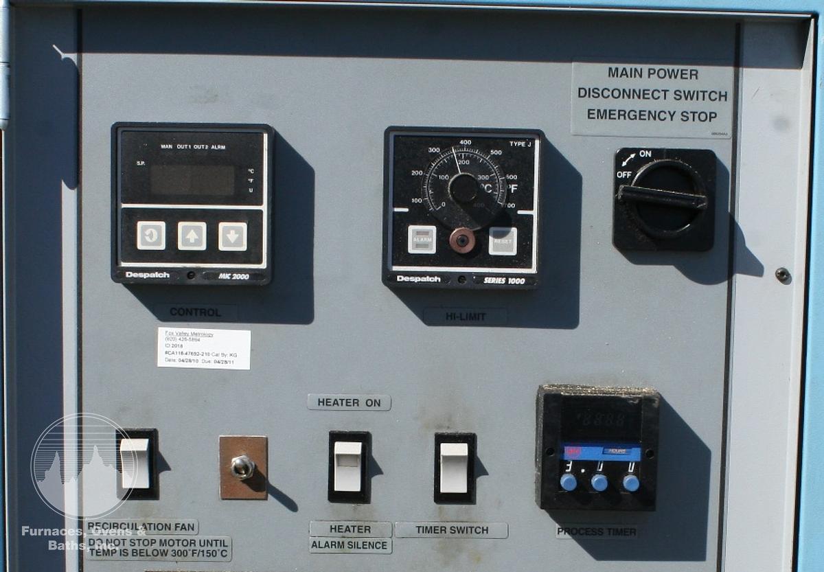 Used 25"W x 25"H x 25"L Despatch VRC1-90-1E Cabinet Oven, 500°F, Electric