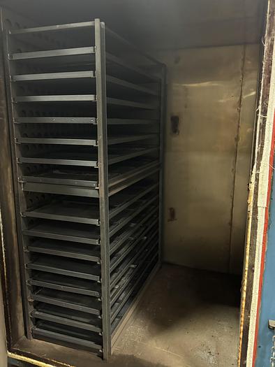 Used 48"W x 72"H x 48"L, Gruenberg, Electric Walk-In Oven, 450°F, Solvent Rated, Stainless Steel Interior