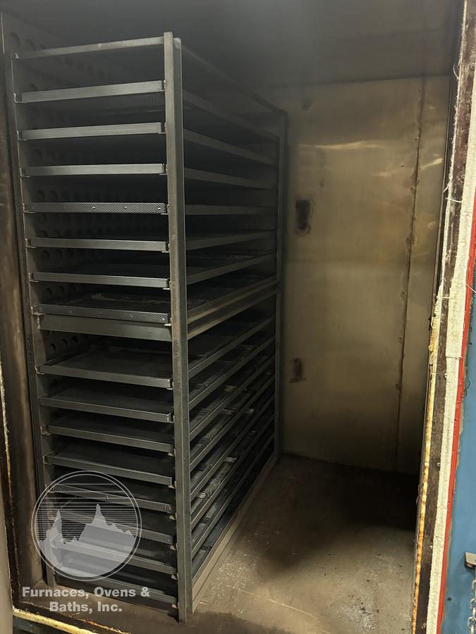 Used 48"W x 72"H x 48"L, Gruenberg, Electric Walk-In Oven, 450°F, Solvent Rated, Stainless Steel Interior