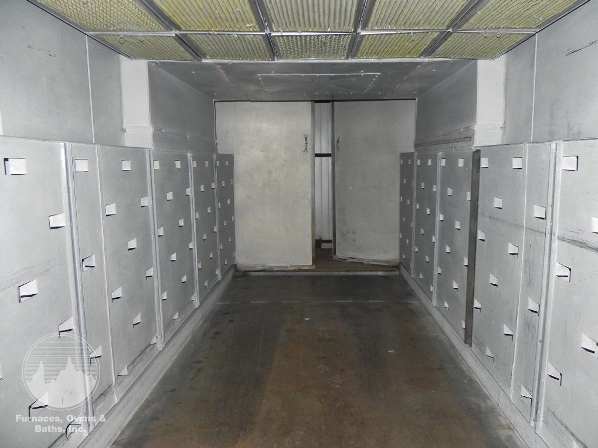 Used 72"W x 72"H x 168"L (14'), Lindberg Walk-In Oven 73-SH-7216872-6, 600°F, Electric, Powered Exhaust