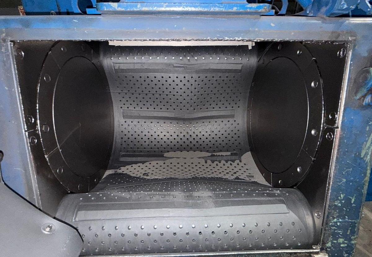 Used Goff Rubber Belt Tumblast 3 Cubic Feet w/Dust Collector