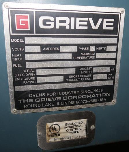 Used 36"W x 36"H x 36"L, Grieve AB-550, Electric, 550-F