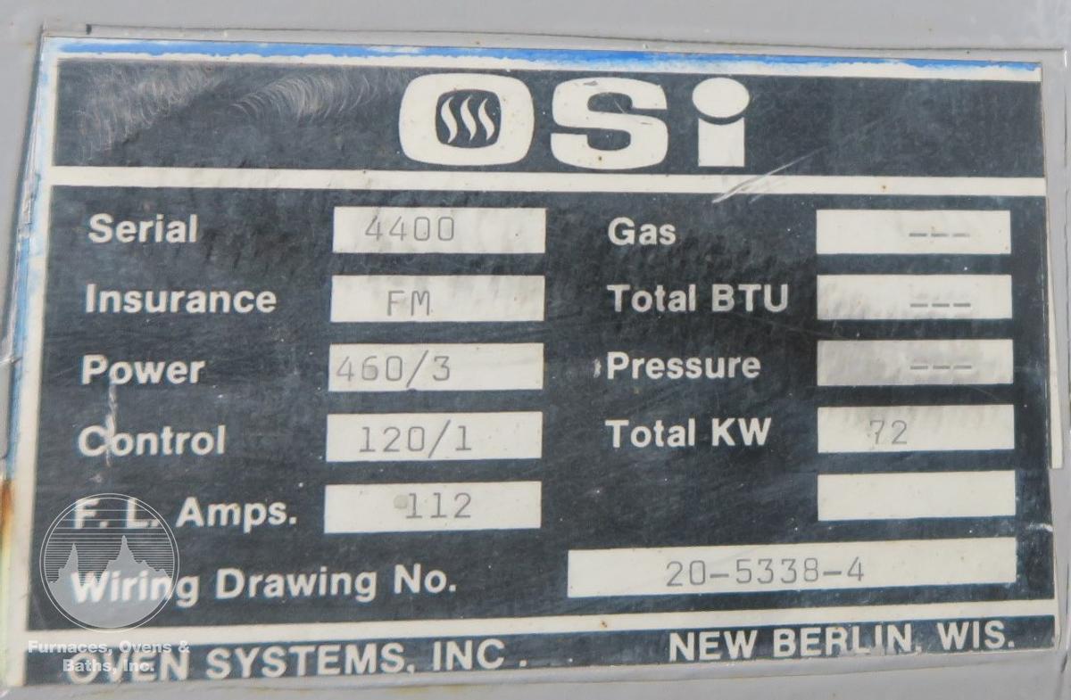 Used 56"W x 60"H x 54"L, OSI - Oven Systems Inc., Electric, 650-F