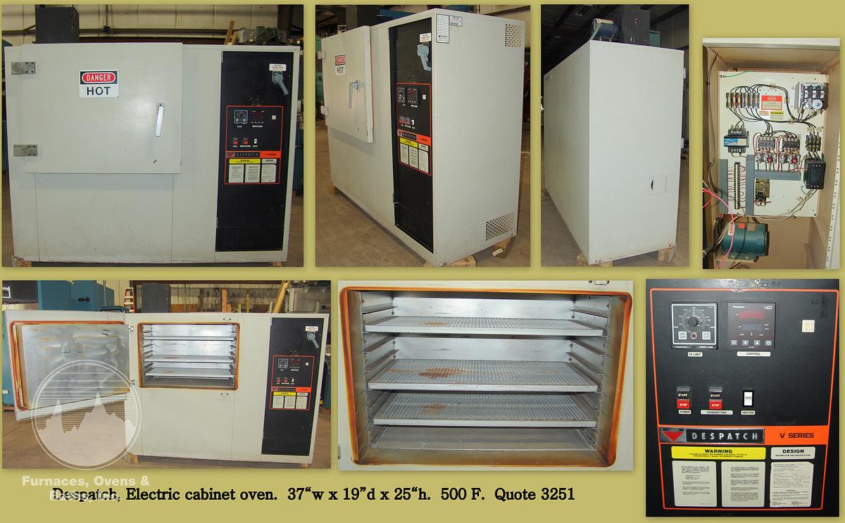 Used 37"W x 25"H x 19"L Despatch Industries VRC2-10-1 Solvent Rated Cabinet Oven, 500°F, Electric