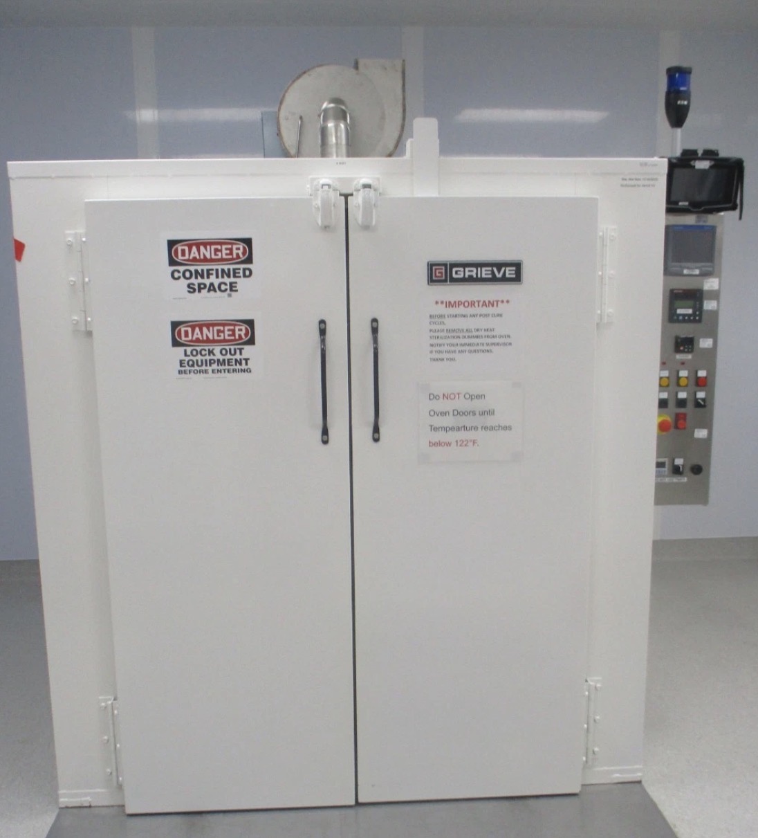 Used 48"W x 60"H x 48"L, Grieve TBH-550, Electric, 550-F, Stainless Steel w/Cart, LIKE NEW