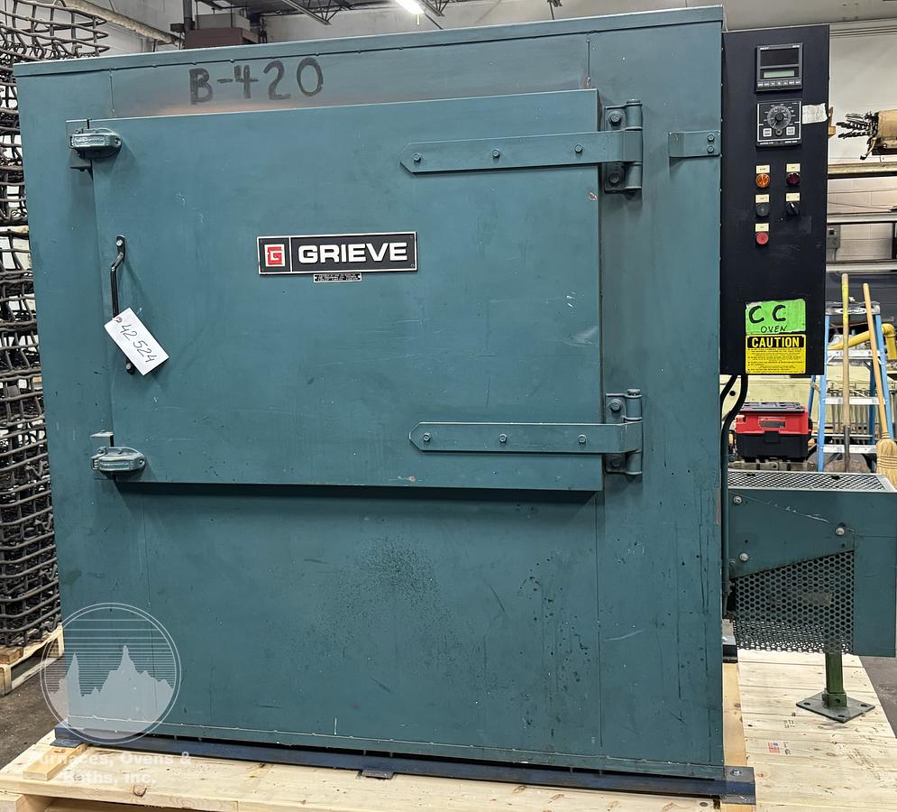 Used 38"W x 26"H x 20"L Grieve HX-1250 Cabinet Oven, 1250°F, Electric