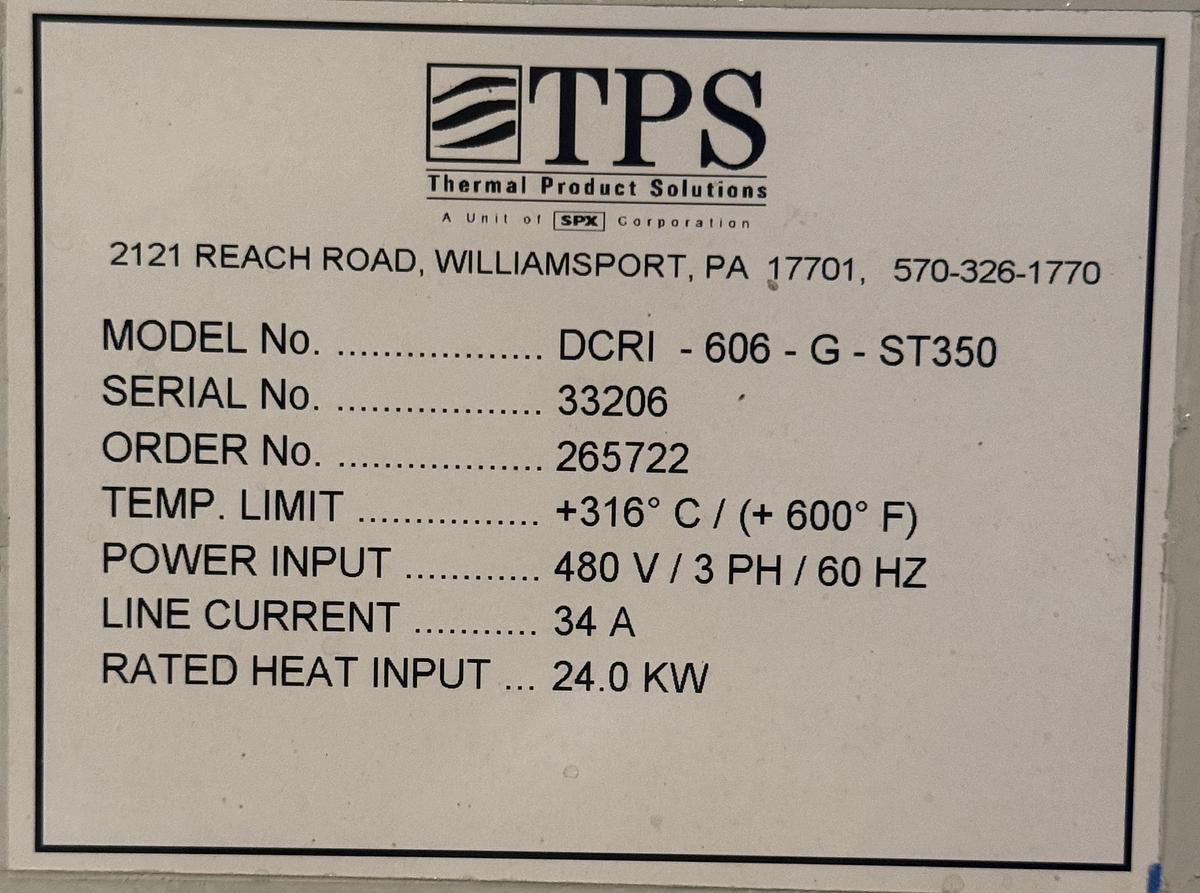 Used 36"W x 60"H x 48"L Blue M Truck Oven Model DCRI-606, 600°F, Electric