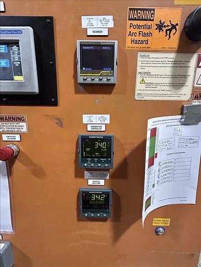 Used 96"W x 120"H x 144"L, Wisconsin Walk-In Oven SWH-81210-G, 500°F, Gas Fired w/Carts