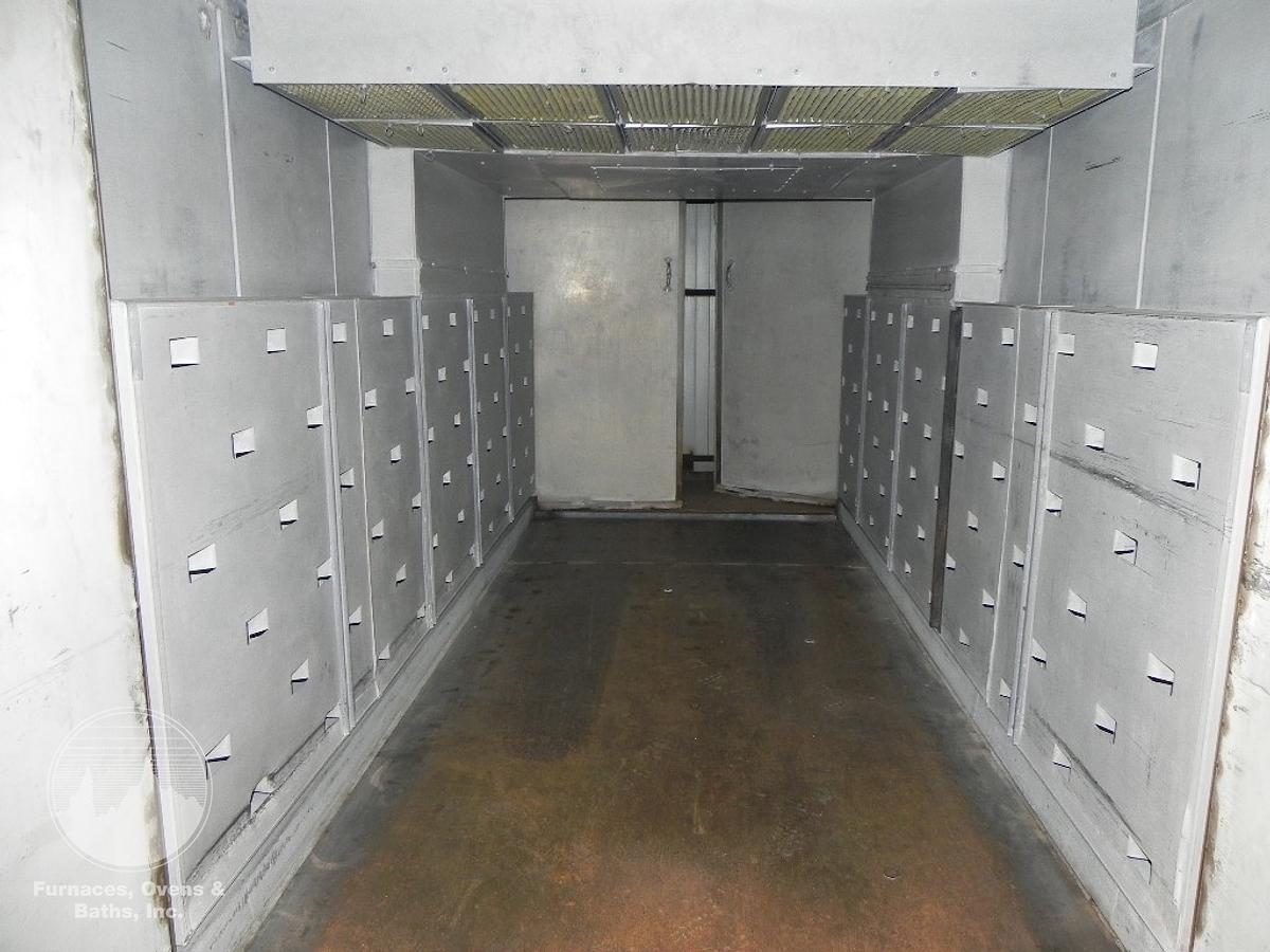 Used 72"W x 72"H x 168"L (14'), Lindberg Walk-In Oven 73-SH-7216872-6, 600°F, Electric, Powered Exhaust