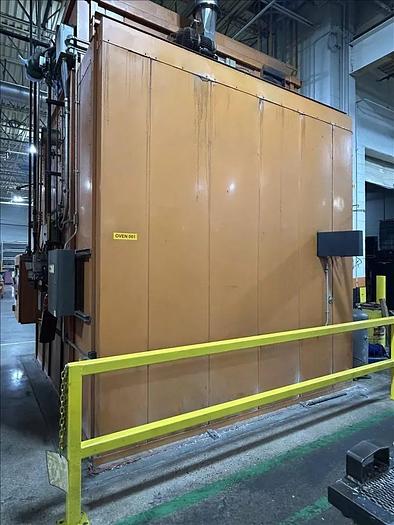 Used 96"W x 120"H x 144"L, Wisconsin Walk-In Oven SWH-81210-G, 500°F, Gas Fired w/Carts