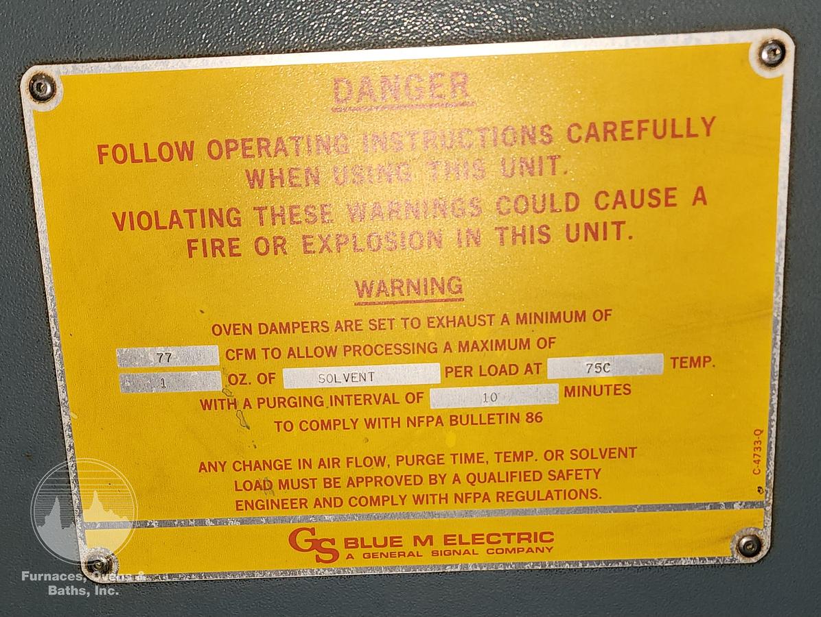 Used 25"W x 20"H x 20"L Blue M DC-256A-FHP-1 Class A Cabinet Oven, 600°F, Electric