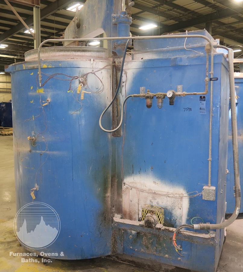 Used 38" Diameter x 48" Deep Lindberg 12-EC-3848-12 Pit Cyclone Pit Furnace, 1250°F, Electric