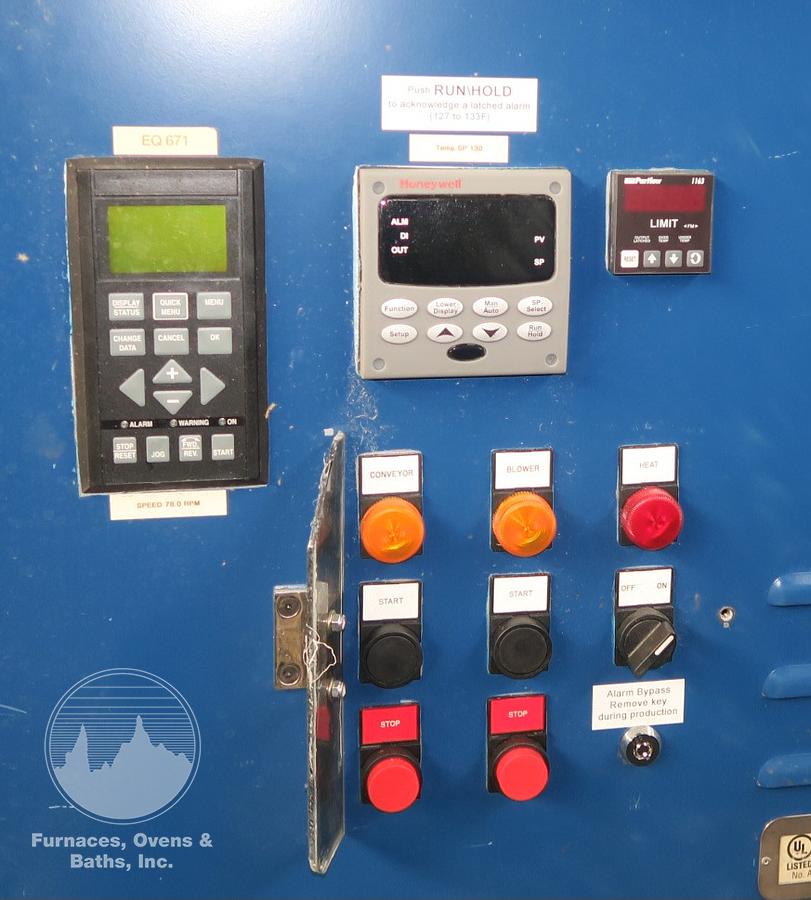 Used 42"W x 14"H x 25'L Grieve Belt Conveyor Oven, Electric, 250-F