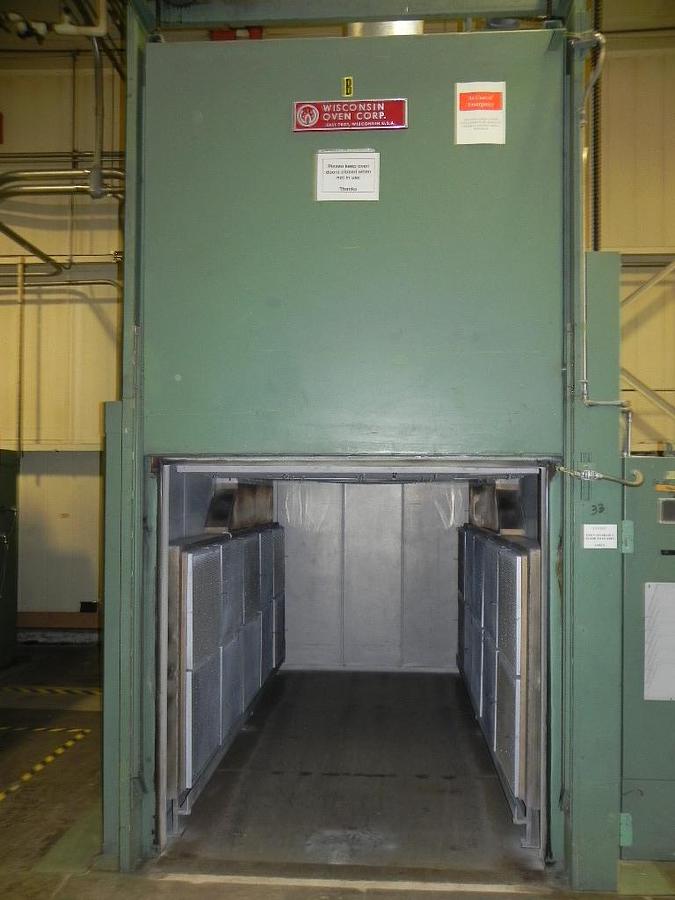 Used 72"W x 72"H x 132"L (11'), Wisconsin Walk-In Oven SWT-6116-E, 600°F, Electric, Powered Exhaust