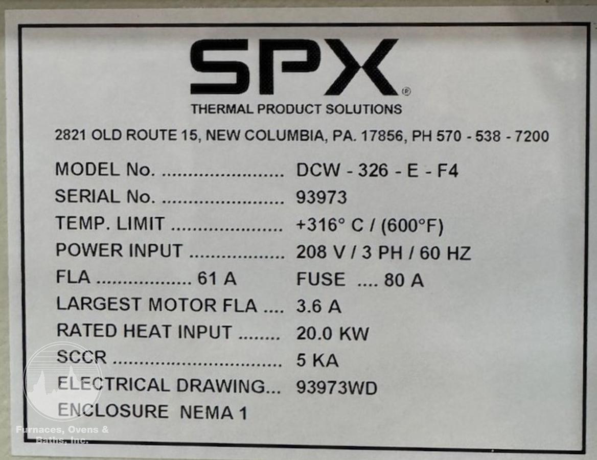 Used 48"W x 48"H x 24"L, Blue M DCW-326 Cabinet Oven, Stainless Steel Interior, 600°F