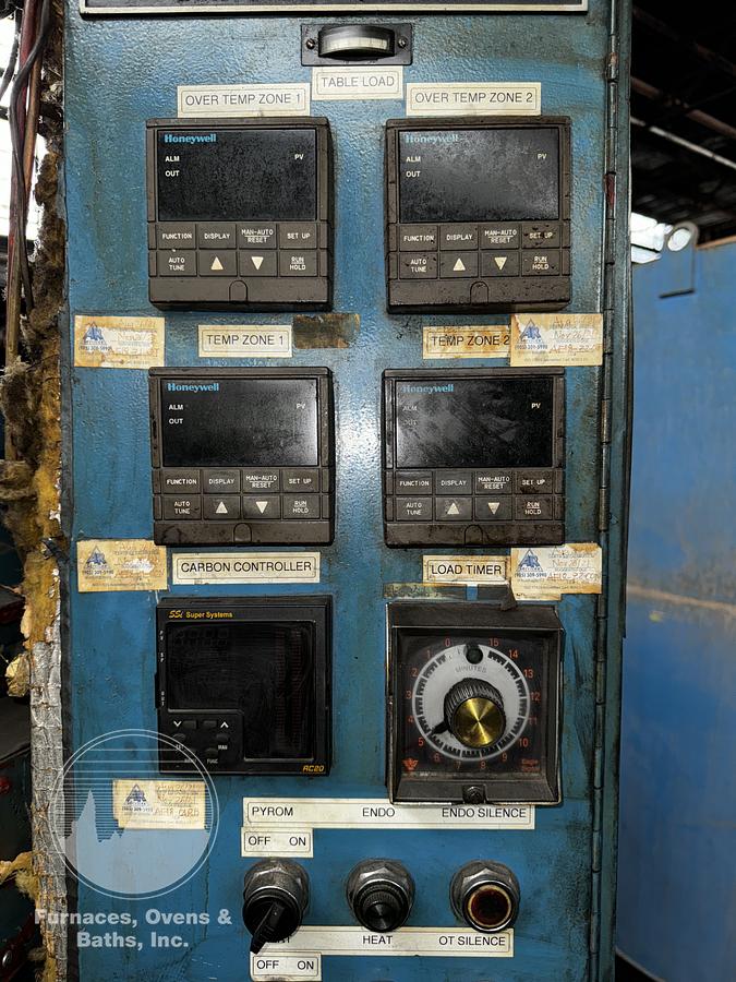 Used Thermcraft Atmosphere Rotary Hearth Furnace - 48” Diameter Hearth, 14” wide x 11” high opening, 1700-F