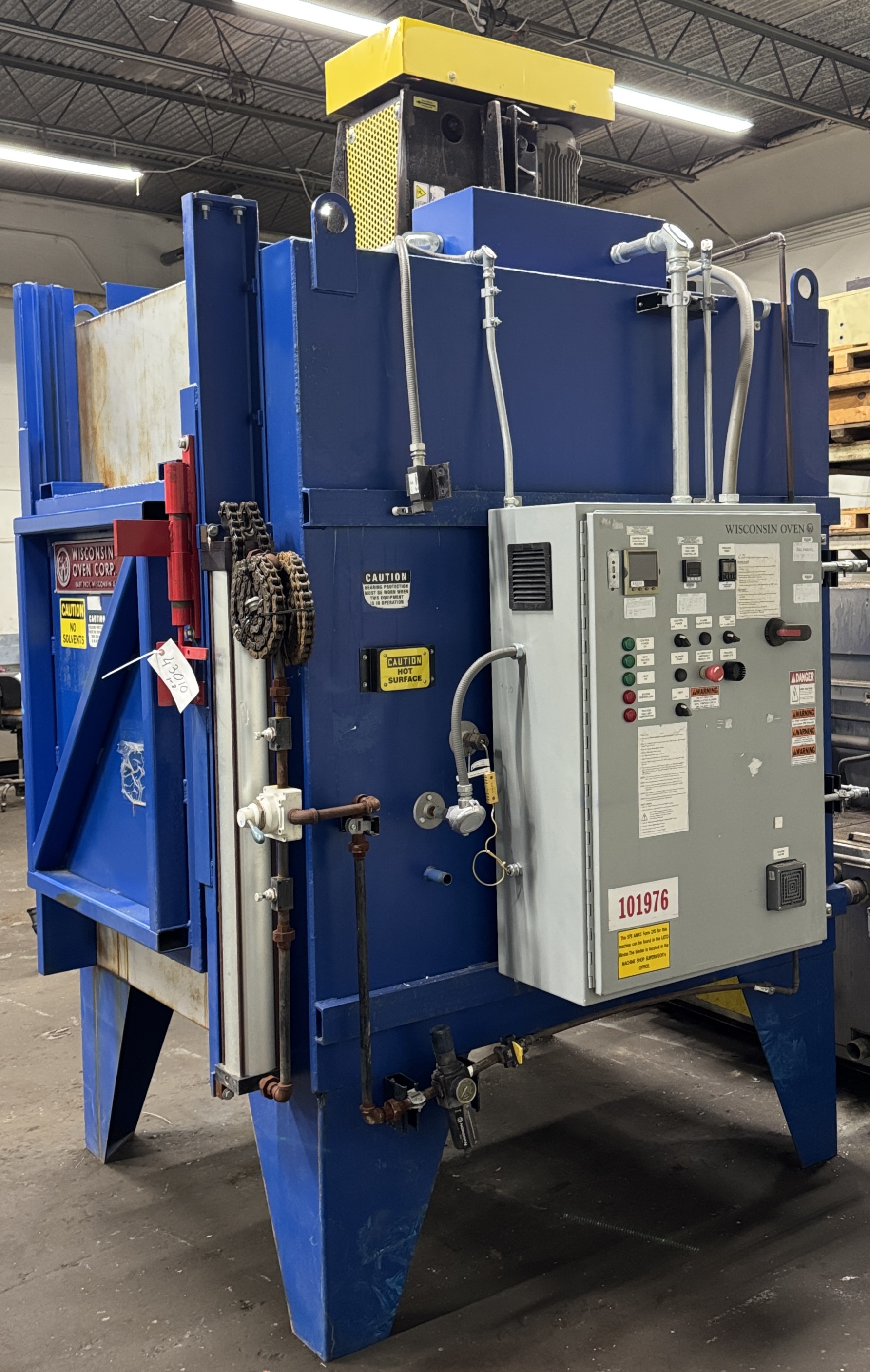 Used 24"W x 24"H x 48" L Wisconsin SDB-448-12E Box Tempering Furnace, Electric, 1250°F