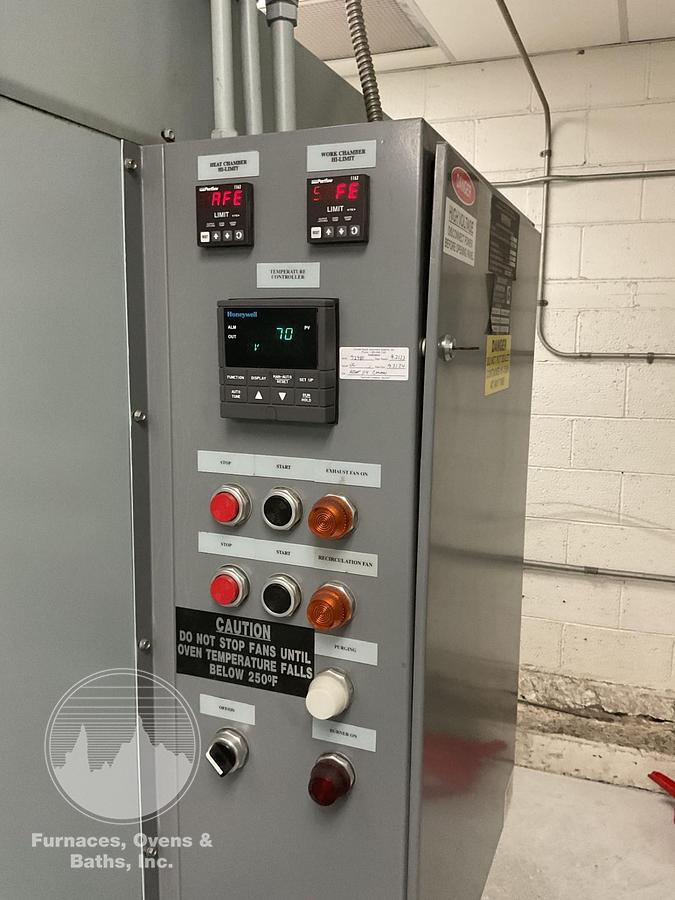 Used 60"W x 72"H x 96"L, Precision Quincy, Gas Fired Walk-In Oven, 500°F, Solvent Rated , Class A