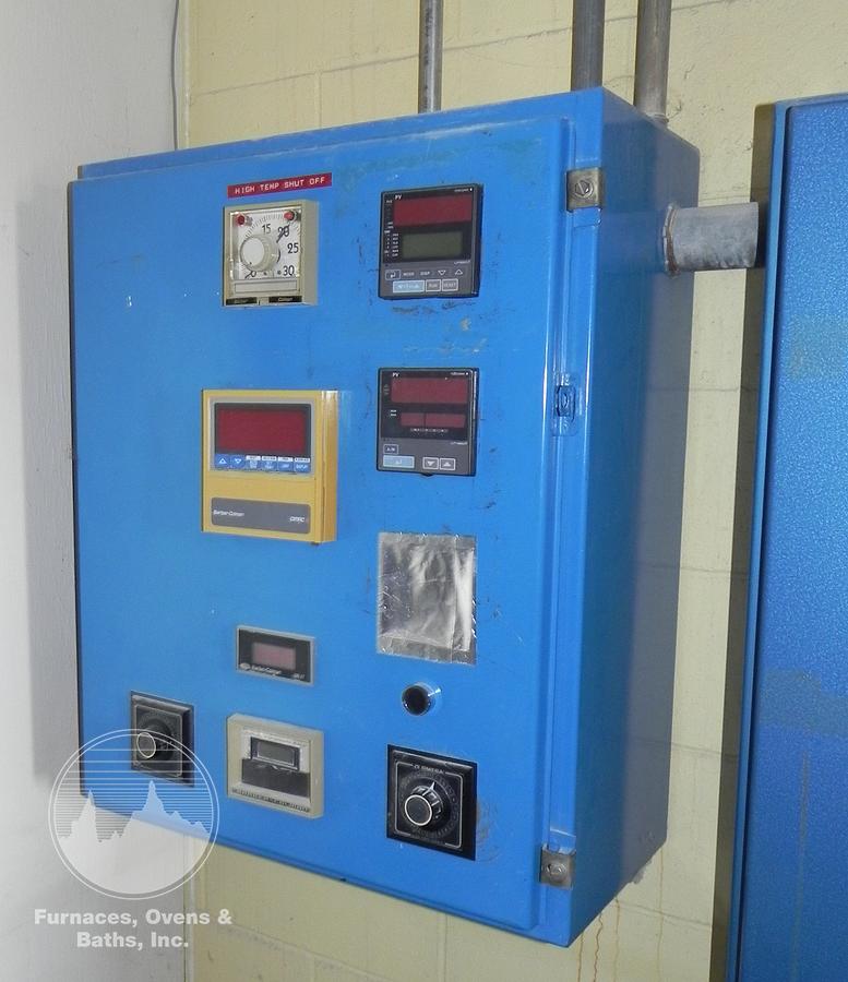 Used 108"W x 84"H x 156"L (13'), American Kiln, 2200-F, Gas Fired, Car Bottom, Dual Cars