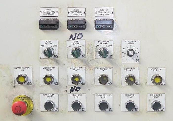 Used 36"W x 14" High Ransohoff Lean Veyor, Electric, Wash, Rinse and Blow-Off