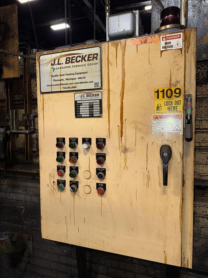 Used 36"W x 30"H x 72"L, Gasbarre, 1300°F, Gas Fired, Fiber Lined, 6000 Pound Capacity
