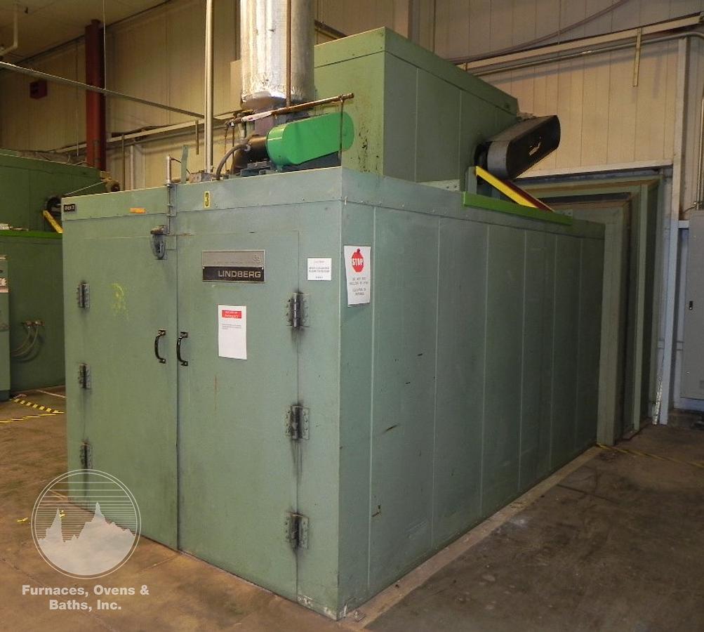 Used 72"W x 72"H x 168"L (14'), Lindberg Walk-In Oven 73-SH-7216872-6, 600°F, Electric, Powered Exhaust
