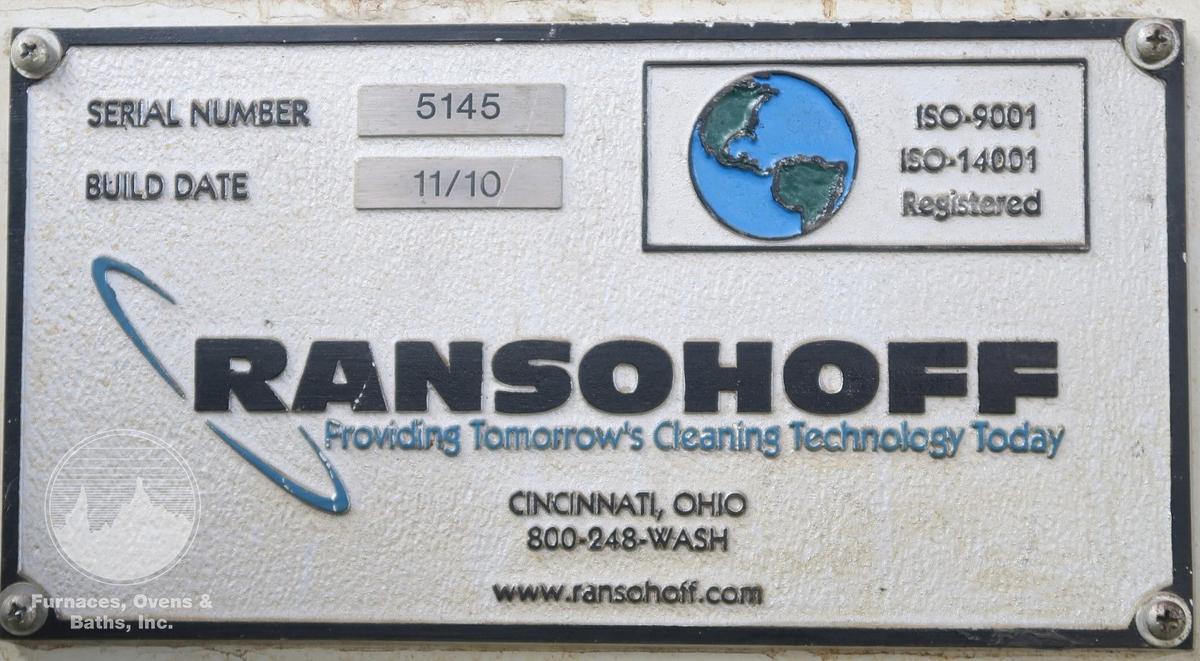 Used 36"W x 14" High Ransohoff Lean Veyor, Electric, Wash, Rinse and Blow-Off
