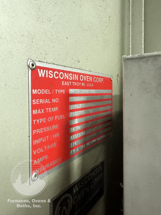 Used 96"W x 60"H x 96"L, Wisconsin Oven Corp Walk-In Oven, Electric, 1050°F