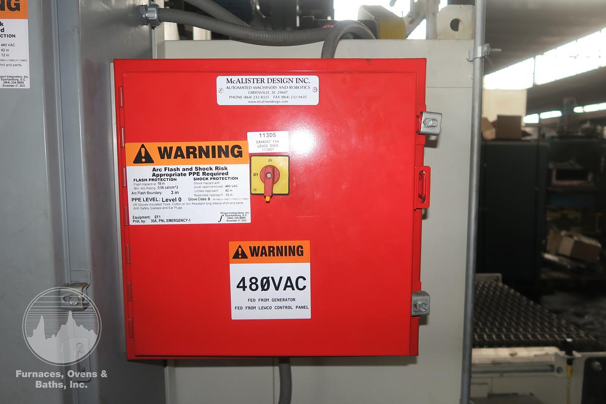 Used 24"W x 18" High x 120" Long, Lewco Belt Conveyor Oven, Electric, Class A, 500-F