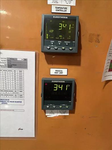 Used 96"W x 120"H x 144"L, Wisconsin Walk-In Oven SWH-81210-G, 500°F, Gas Fired w/Carts