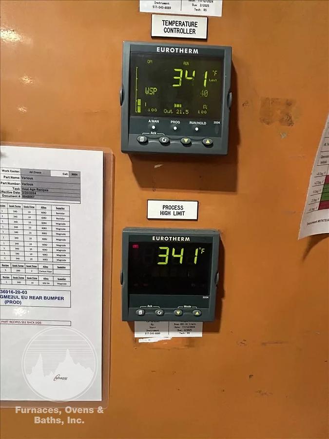 Used 96"W x 120"H x 144"L, Wisconsin Walk-In Oven SWH-81210-G, 500°F, Gas Fired w/Carts