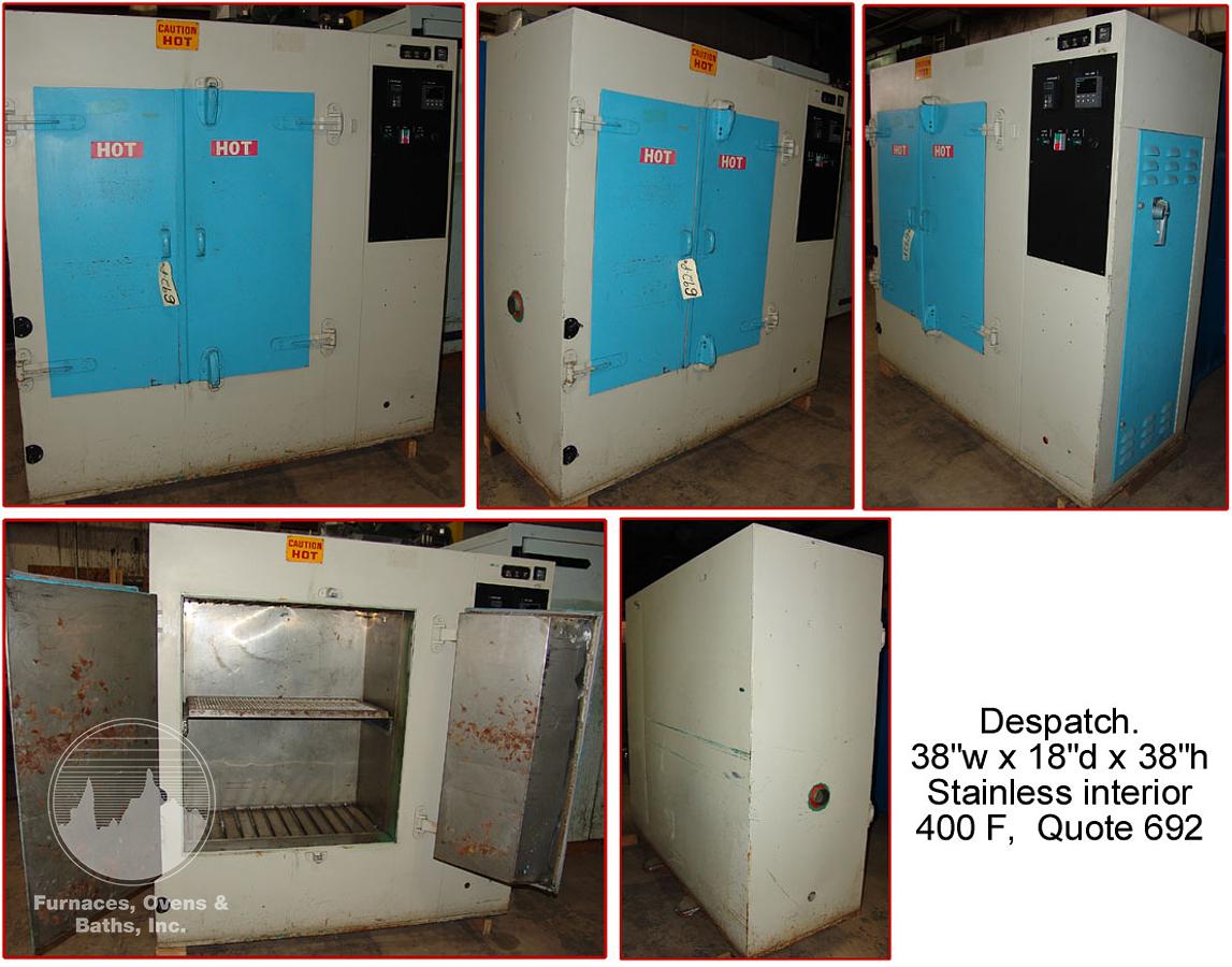 Used 38"W x 38"H x 18"L Despatch Industries Cabinet Oven, 400°F, Electric