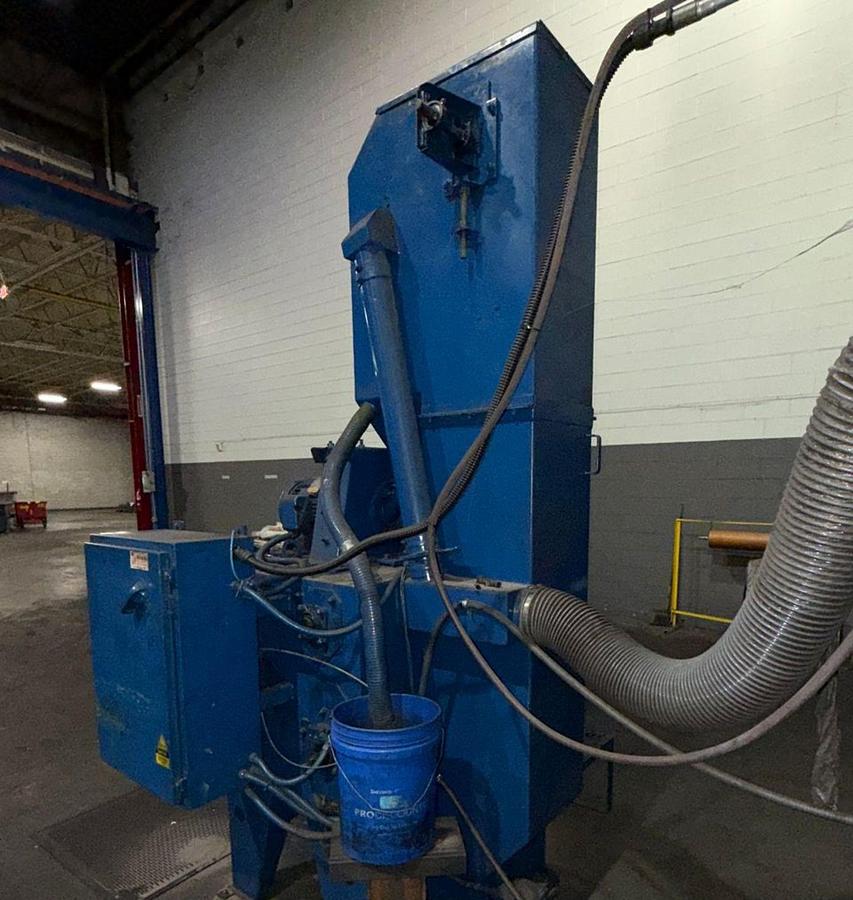Used Goff Rubber Belt Tumblast 3 Cubic Feet w/Dust Collector