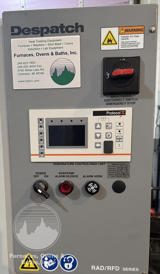 Used 20"W x 20"H x 18”L, Despatch Industries RFD1-42-1E1 Class A Solvent Rated Cabinet Oven, 650°F, Electric, Single Phase