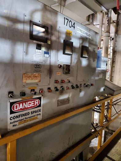Used Sauder Gas Fired Car Bottom Furnace, 10'W x 6'H x 20'L, 1250°F, Gas Fired