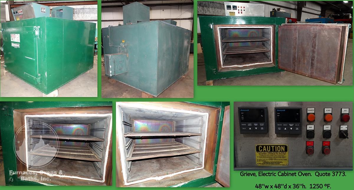 Used 48"W x 36"H x 48"L, Grieve AG-1250, Electric, 1250-F