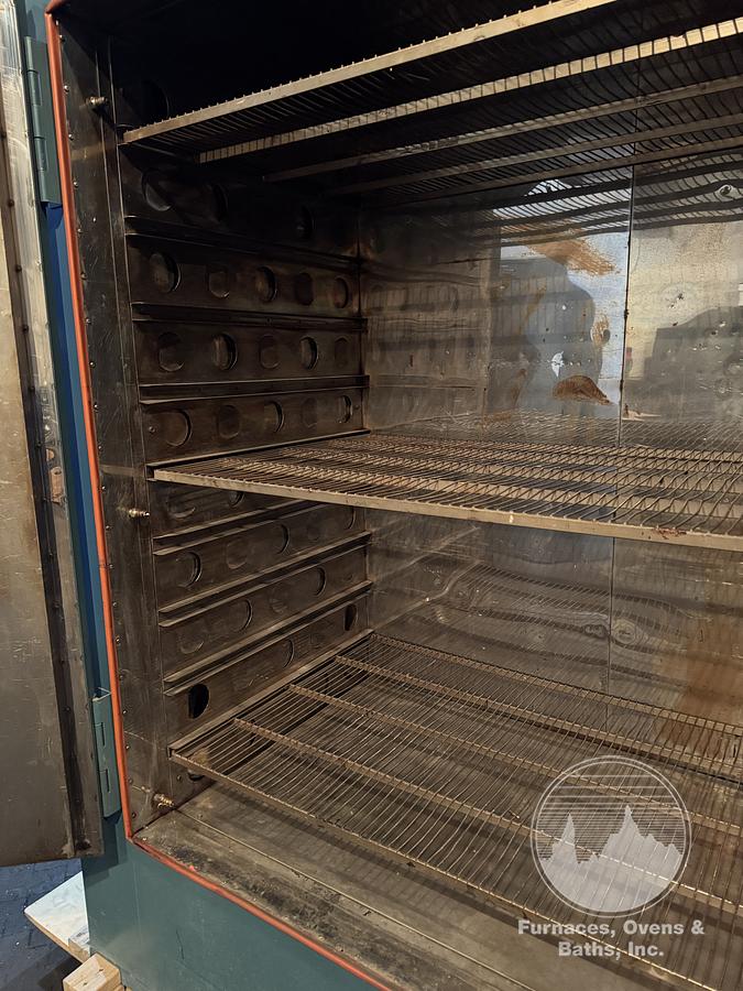 Used 56"W x 60"H x 32”L, Grieve SB-350 Cabinet Oven, 350-F, Gas Fired, Class A, Solvent Rated, Stainless Steel Interior