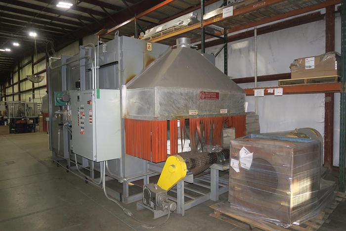 Used Wisconsin Oven Corporation 2 Lane Conveyor Oven, Natural Gas Fired, 650°F