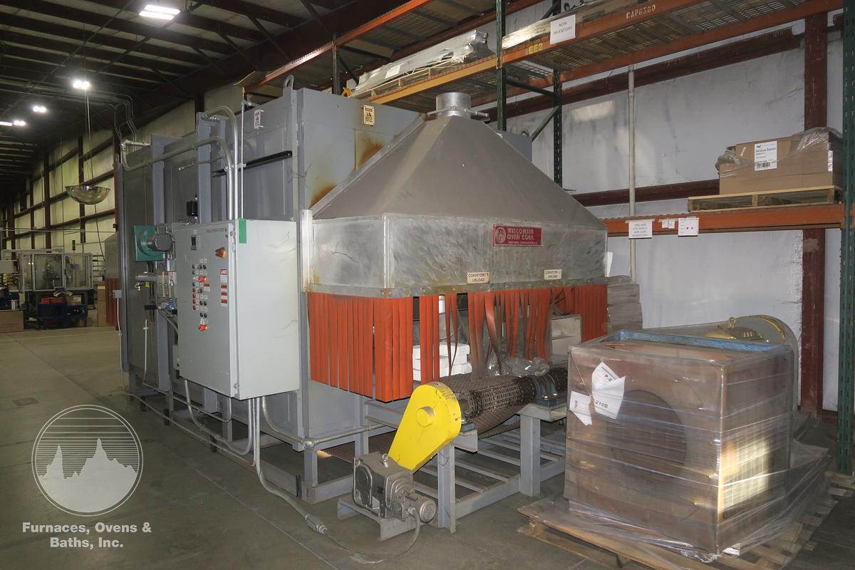 Used Wisconsin Oven Corporation 2 Lane Conveyor Oven, Natural Gas Fired, 650°F