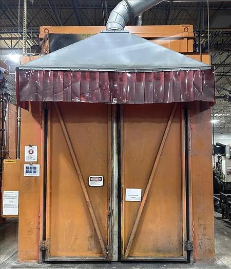 Used 96"W x 120"H x 144"L, Wisconsin Walk-In Oven SWH-81210-G, 500°F, Gas Fired w/Carts