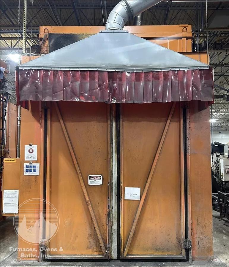 Used 96"W x 120"H x 144"L, Wisconsin Walk-In Oven SWH-81210-G, 500°F, Gas Fired w/Carts