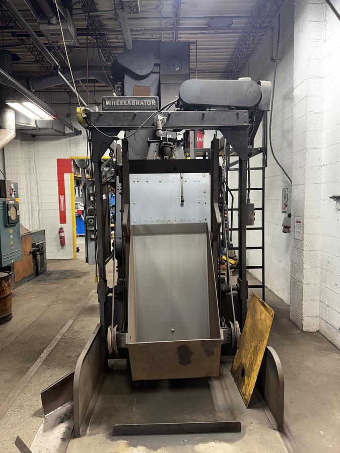 Used WHEELABRATOR 27" x 36" TUMBLAST w/Skip Hoist Loader